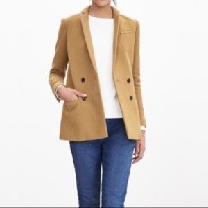 Banana Republic wool camel color double breasted blazer